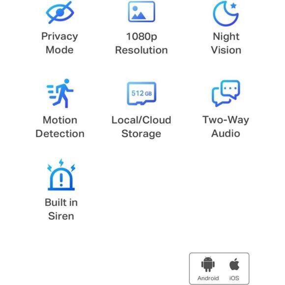 1080P Indoor Security Camera for Baby Monitor, Dog Camera w/Motion Detection - Picture 2 of 8